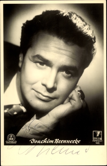 Postcard actor Joachim Brennecke, portrait, FBZ Verlag, autograph