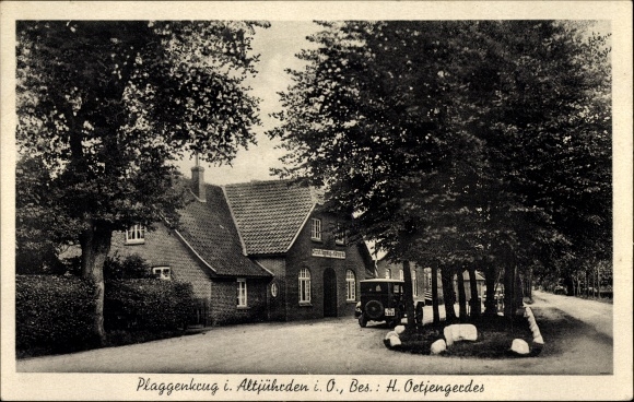 PC Plaggenkrug Altjührden Varel am Jadebusen, inn by H. Oetjengerdes, automobile