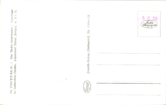 Postcard Herrsching am Ammersee, aerial photograph, Reich Finance School