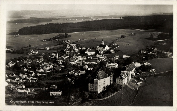 Postcard Bad Grönenbach in Allgäu, aerial photograph