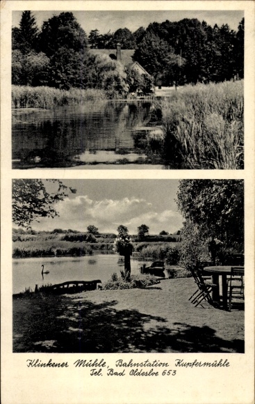Postcard Höltenklinken Rümpel in Schleswig-Holstein, Klinkener Mill, Copper Mill