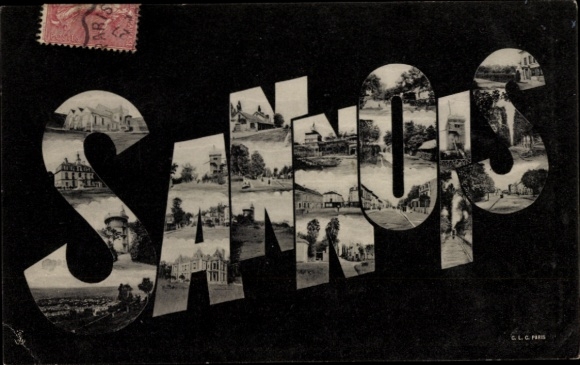 Letters Postcard Sannois Val d'Oise, Montage, Église, Tour, Château, Place
