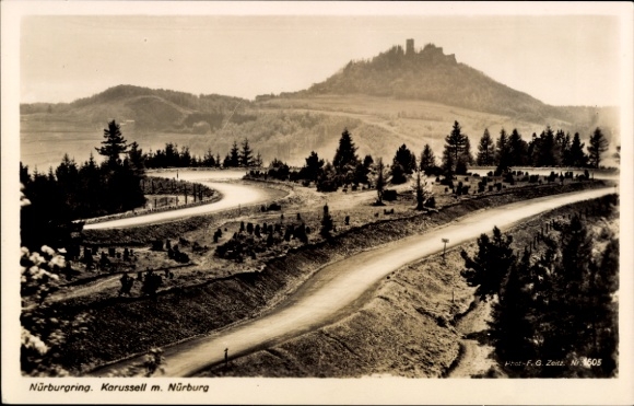 Postcard Nürburg in the Eifel, Nürburgring, carousel