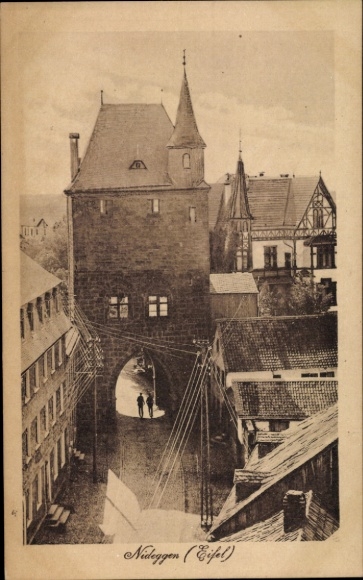 Postcard Nideggen in the Eifel, general view