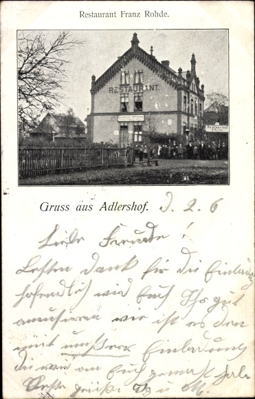PC Berlin Treptow Adlershof, Restaurant Franz Rohde