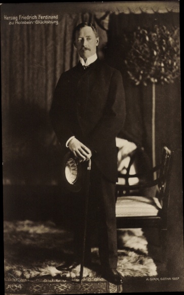 Ak Herzog Friedrich Ferdinand zu Holstein Glücksburg, Portrait
