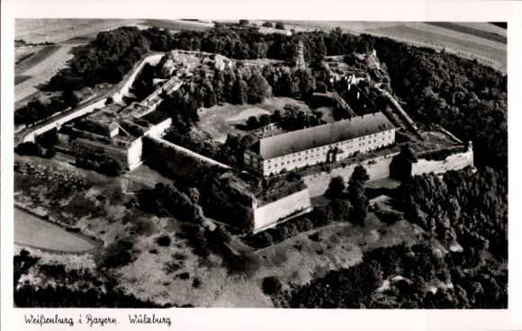 KP Weißenburg w środkowej Frankonii Bawaria, Wülzburg, zdjęcie lotnicze