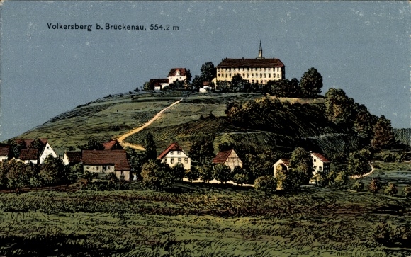 Postcard Bad Brückenau in Sinntal Lower Franconia, Volkersberg Monastery
