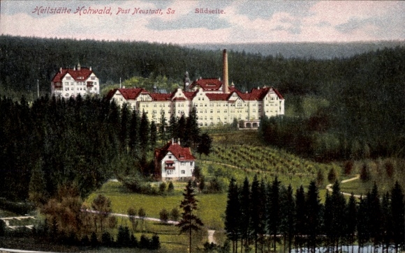Postcard Hohwald Neustadt in Saxony, Hohwald Sanatorium