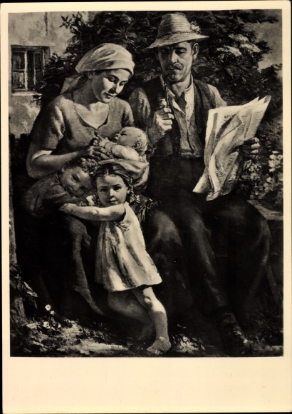 Artist PC Heymann, Richard, peaceful hour, family, HDK 501