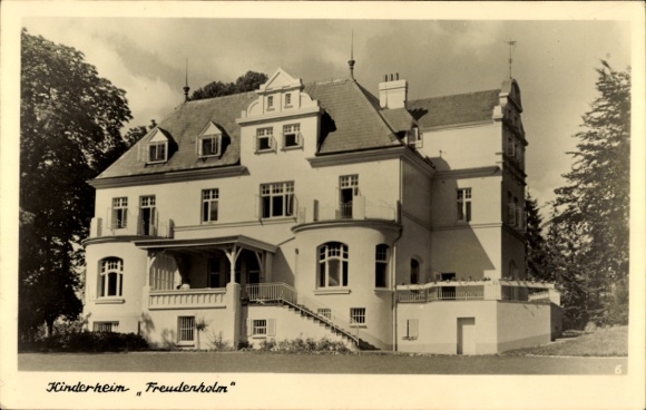 Postcard Freudenholm Schellhorn in Schleswig Holstein, children's home