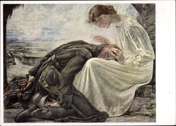 Artist Postcard Bühler, Hans Adolf, Homecoming, HDK No. 136