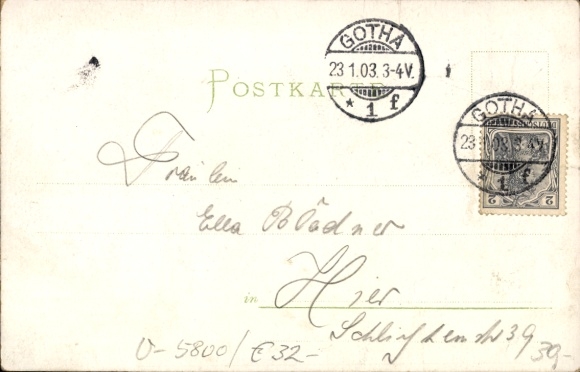 Chromo-Litho Gotha, Restaurant Walther, Theater, Lodge, Post Office