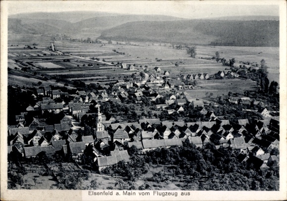 Postcard Elsenfeld am Main Unterfranken, aerial photograph
