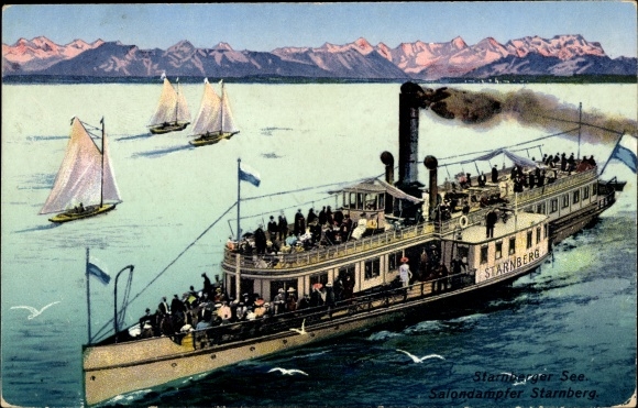 PC saloon steamer Starnberg on Lake Starnberg