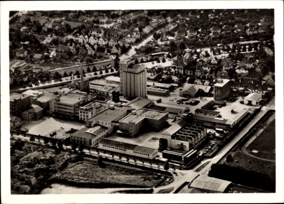 Ak Heilbronn am Neckar, Fliegeraufnahme, C.H. Knorr A.G., Nahrungsmittelfabrik