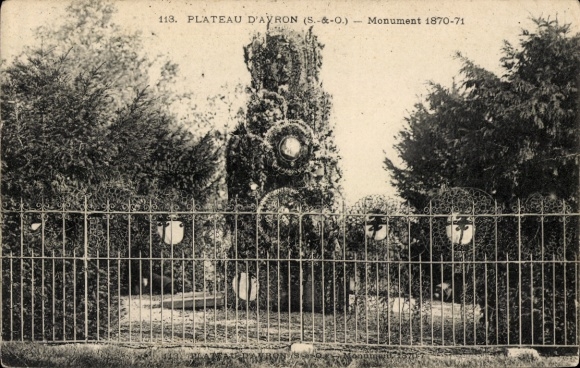 Ak Seine Saint Denis, Plateau d'Avron, Monument 1870-1871