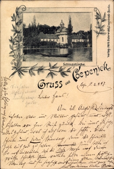 Passepartout Ak Berlin Köpenick, Schlosskirche