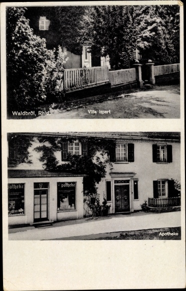 PC Waldbröl in the Oberberg district, Villa Ispert, pharmacy, front views