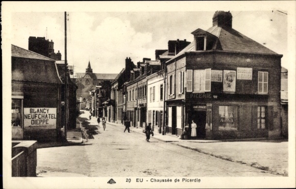 Postcard Eu Seine Maritime, Chaussée de Picardie