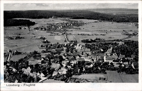 Ak Loßburg im Schwarzwald, Fliegeraufnahme