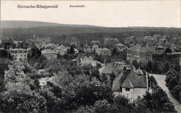 Postcard Dresden North Klotzsche Königswald, Auenstraße