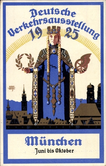 Künstler Ak München Bayern, Deutsche Verkehrsausstellung 1925