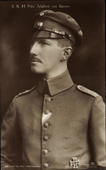 Ak Prinz Adalbert von Bayern, Portrait, Uniform, Mütze