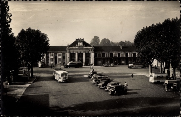 Postcard Chalon sur Saône Saône et Loire, The train station