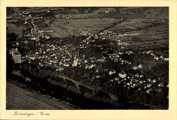 Ak Bissingen an der Enz Württemberg, luchtfoto