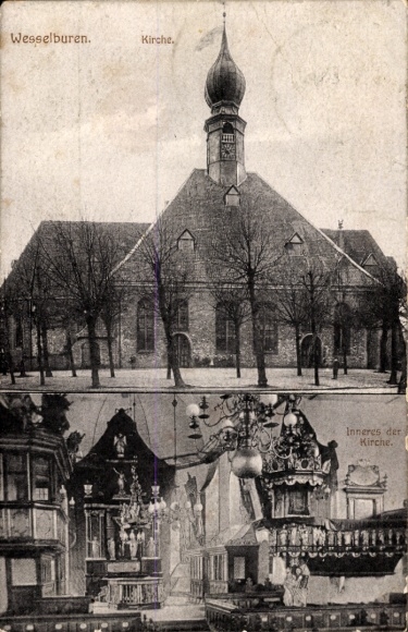 Ak Wesselburen in Dithmarschen, kerk