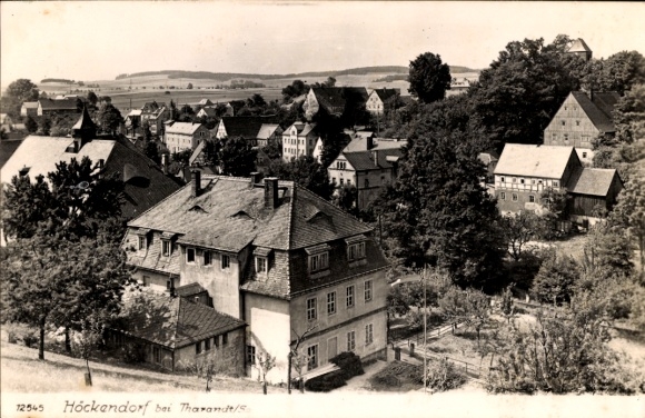Postcard Höckendorf Klingenberg in the Eastern Ore Mountains, partial view