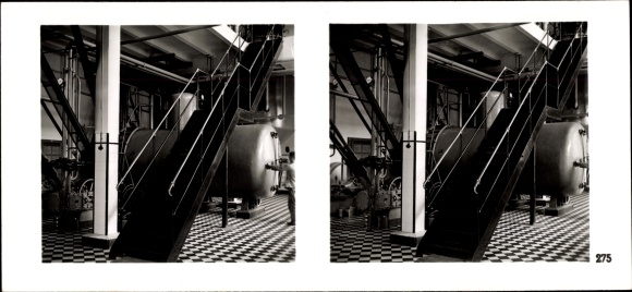 Stereo Raumbild Foto "Die NS-Musterbetriebe 1937-38" Nr. 275, Westfäl. Margarinewerk Doberg Bünde