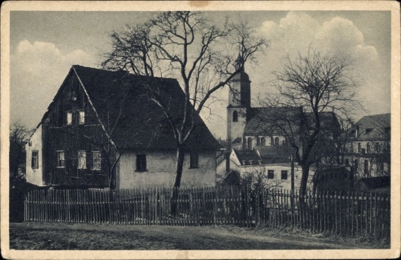 Postcard Glauchau in Saxony, view of the church