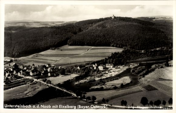 Ak Untersteinbach an der Naab Pfreimd in der Oberpfalz, Landschaftsaufnahme, Eixelberg im Hinterg