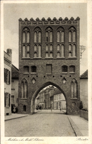 Ak Malchin in Mecklenburg, Steintor