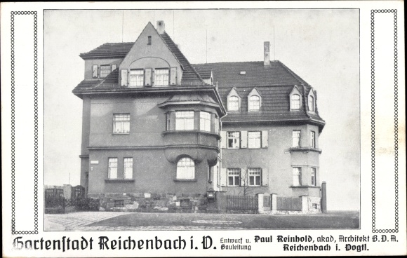 KP Reichenbach im Vogtland, miasto ogród, architekt Paul Reinhold