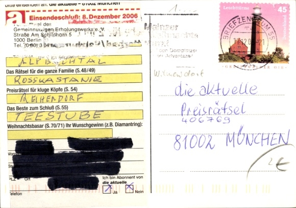 Postcard Berlin Wilmersdorf Grunewald Schildhorn, holiday home of the non-profit recreation organization