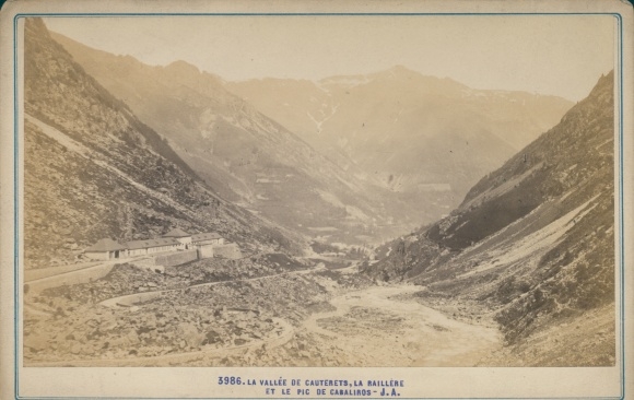 Kabinettfoto Cauterets Hautes Pyrénées, The Valley of Cauterets, La Raillere, Pic de Cabaliros