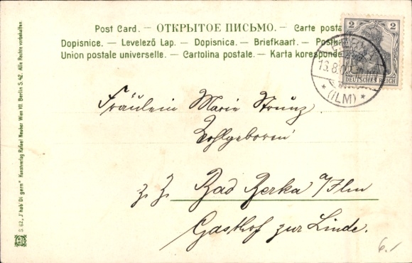 Artysta lito Döcker, E., para w tradycyjnych austriackich strojach, naszyjnik