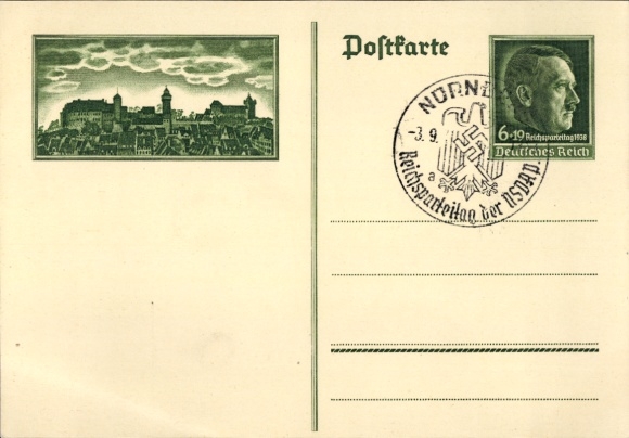 Ganzsachen Ak Nürnberg, Stadt der Reichsparteitage, Stadtansicht