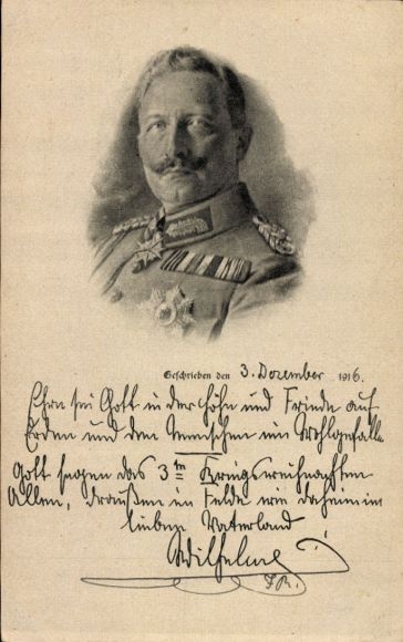 Ak Kaiser Wilhelm II, Portrait