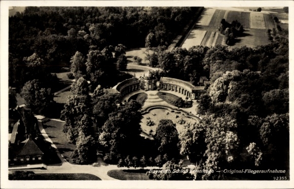 Ak Bayreuth in Opper-Franken, Hermitage Paleis, luchtfoto