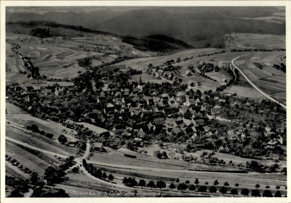 Postcard Stammheim Calw in the Black Forest, aerial photograph