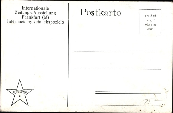 Ak internationale krantententoonstelling Frankfurt am Main, Esperanto-tijdschriften, gazeta ekspozicio
