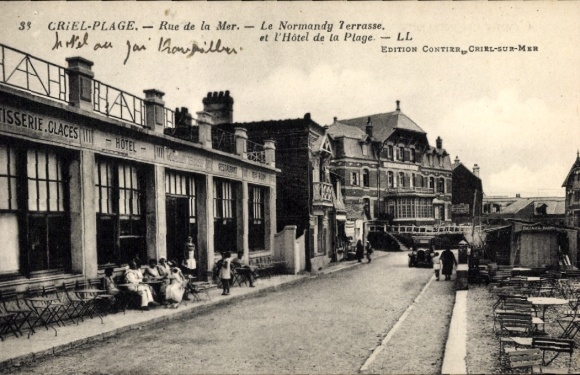 Ak Criel sur Mer Seine Maritime, Rue de la MEr, Normandy Terrace, Hotel de la Plage