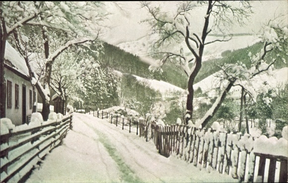 Postcard Lilienfeld in Lower Austria, Traisental, Winter, Vienna Prealps
