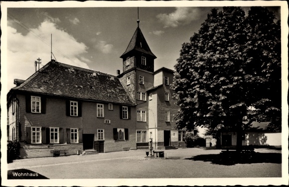 Postcard Echzell in the Wetterau district of Hesse, forester&#39;s house, Lucius boys&#39; institute, residential building