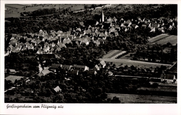 Postcard Großingersheim Ingersheim am Neckar, aerial photograph