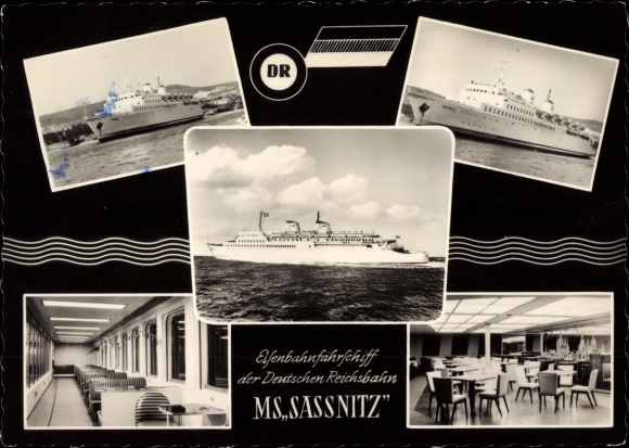 PC MS Sassnitz, ferry, railway ferry of the Deutsche Reichsbahn